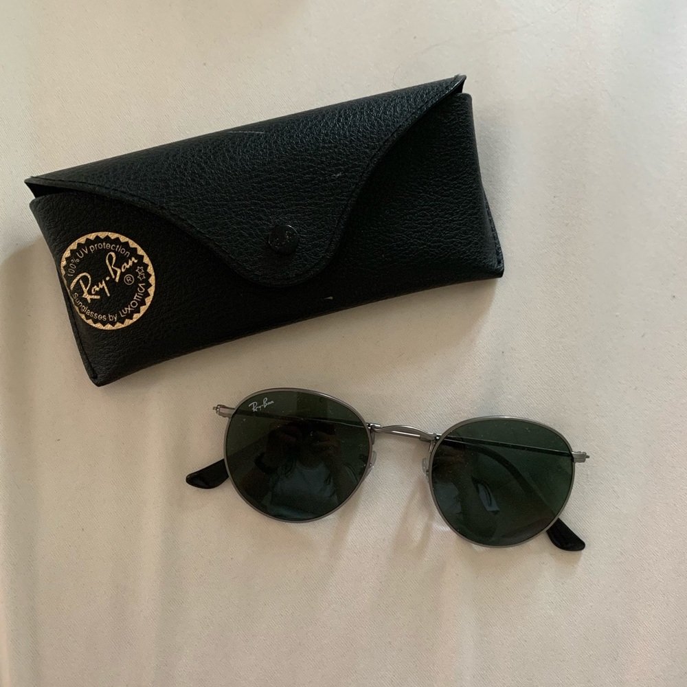 Ray-Bans Round Classic Sunglasses - silver metal